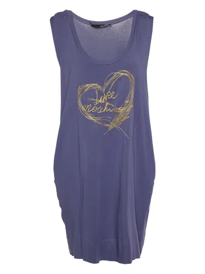 Pre-owned Moschino Slogan-embroidered Dress