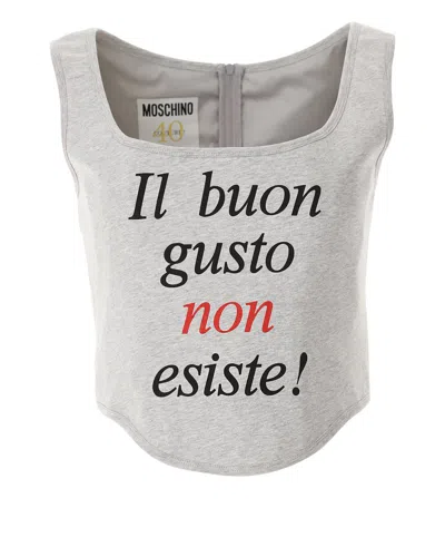 Moschino Slogan In Grey