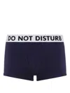 Moschino Slogan-jacquard Boxers In Blue