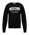 Moschino Crystal Logo Sweatshirt In Black In Black