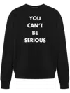 Moschino Slogan-print Cotton Sweatshirt In 黑色