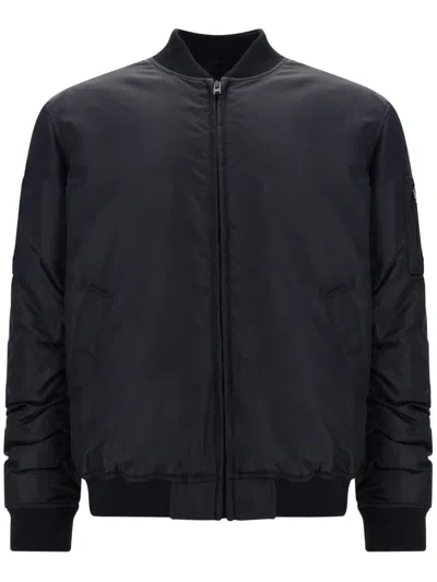 Moschino "bomber Jacket With Time In Black