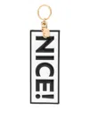 Moschino Slogan-print Keyring In White