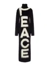 Moschino Intarsia-knit Virgin-wool Blend Dress In Black