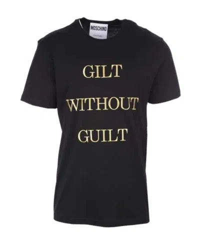 MOSCHINO SLOGAN-PRINT SHORT-SLEEVE T-SHIRT