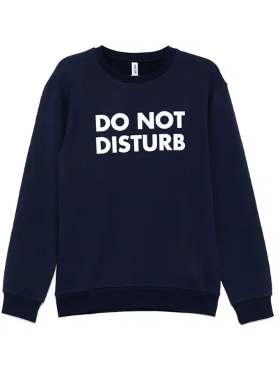 Moschino Slogan Print Sweatshirt In Blue
