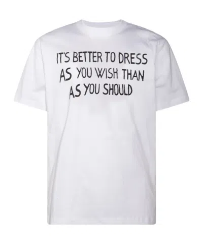 MOSCHINO MOSCHINO SLOGAN PRINTED CREWNECK T-SHIRT