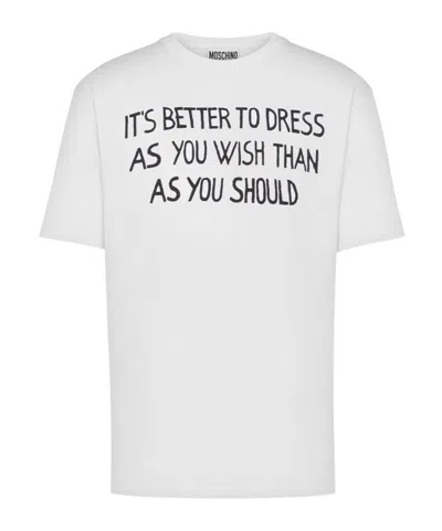 MOSCHINO SLOGAN-PRINT T-SHIRT