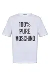 Moschino Versatile Crew Neck T-shirt In White