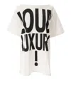 Moschino Text-print Silk Shirt Dress In White