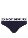 Moschino Slogan-waistband Briefs In Blue