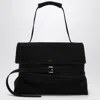 Moschino Small Black Suede Shoulder Bag Women In Black