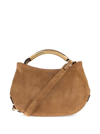 Moschino Handle Me Top Handle Handbag In Brown