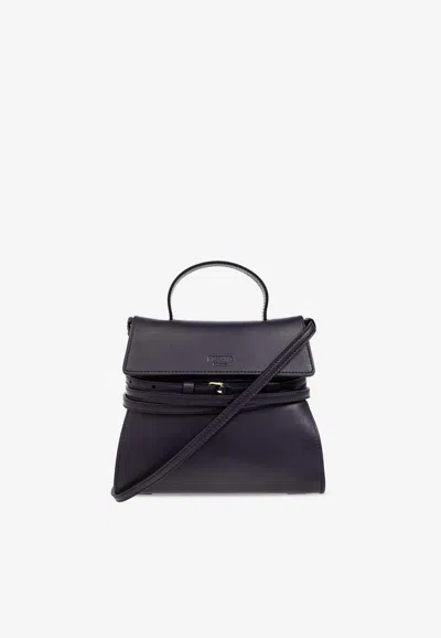 Moschino Small Tie Me Crossbody Bag In Purple