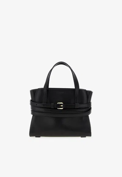 Moschino Small Tie Me Top Handle Bag In Black