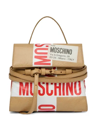 Moschino Kleine Tote Bag Mit Henkel In Brown