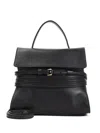 Moschino Structured Sheepskin Shoulder Bag In Black Multi
