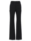 Moschino Straight-leg Pants With Front Pleat In Stretch Viscose In Black