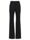Moschino Straight-leg Pants With Front Pleat In Stretch Viscose In Black