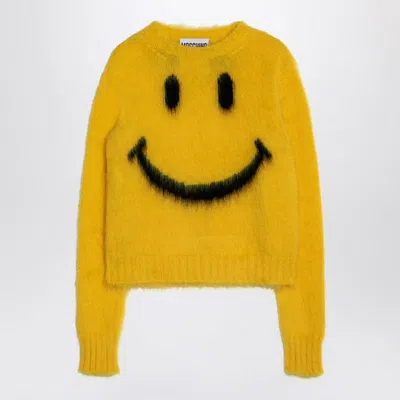 Moschino Smile Blend Jumper In Yellow