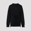 Moschino Oversized Pullover In Carved Wool In Black