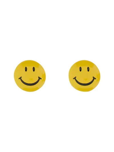 Moschino Smile" Earrings In Yellow