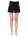 Moschino Couture Smile Quilted Bermuda In Black