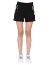 Moschino Couture Smile Quilted Bermuda In Black