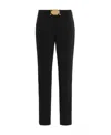 Moschino Pants With Smiley' Buckle At The Waist In Black