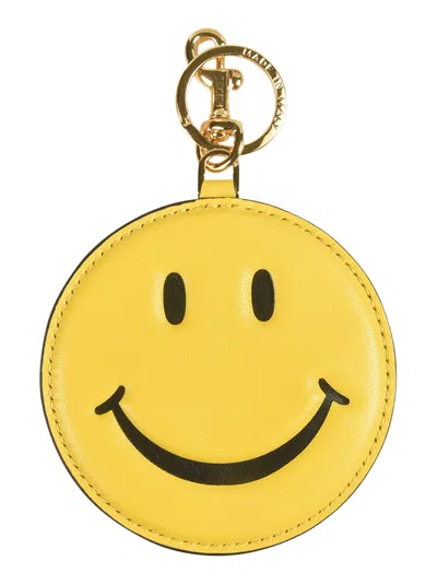 Moschino Smiley Chain Keyring In 400