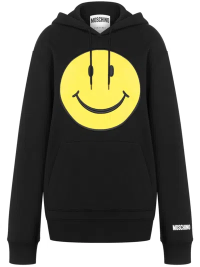 MOSCHINO SMILEY COTTON HOODIE