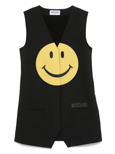 Moschino Kids' Smiley Dress In Black