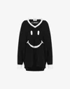 Moschino Smiley® Extra-fine Merino Wool Sweater In Black