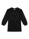 Moschino Smiley Face-appliqué Long-sleeve Top In Black