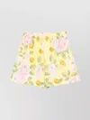 Moschino Smiley Face Floral Print Elastic Waist Shorts