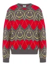 Moschino Ribbed Crewneck Sweater Graphic Pattern