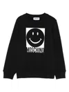 Moschino Kids Smiley Face Logo Sweatshirt In Black