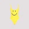 Moschino Women Smiley Print One-piece Swimsuit In Yellow