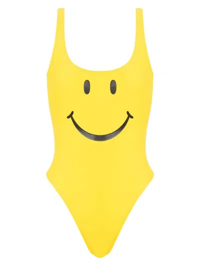 MOSCHINO SMILEY FACE-MOTIF SWIMSUIT