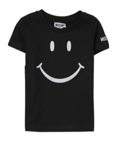 Moschino Smiley-face T-shirt In Black