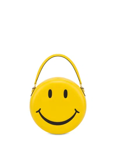 Moschino Smiley-face Tote Bag In Yellow
