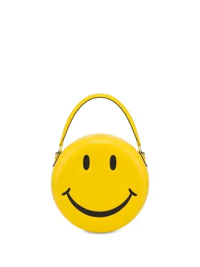 Moschino Smiley-face Tote Bag In Yellow