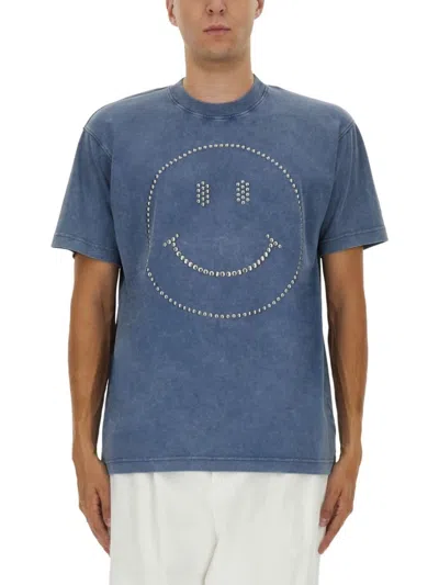 MOSCHINO SMILEY HEAVY COTTON T-SHIRT