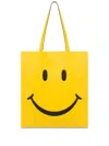 Moschino Smiley Crocodile Tote Bag With Dual Handles In Yellow