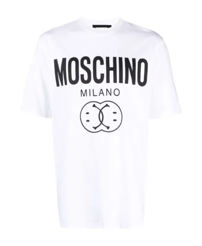 Moschino Smiley Logo-print T-shirt In White