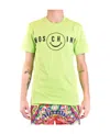 Moschino Smiley Logo-print T-shirt In Yellow