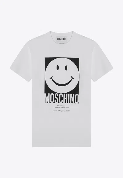MOSCHINO SMILEY LOGO T-SHIRT