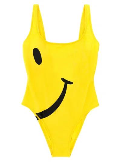 Moschino Couture Yellow Smile One Piece Swimwear