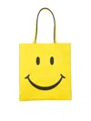 Moschino Smiley Crocodile Tote Bag With Dual Handles In Yellow