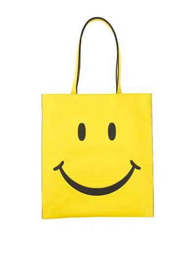 Moschino Smiley Shopper Bag In Yellow
